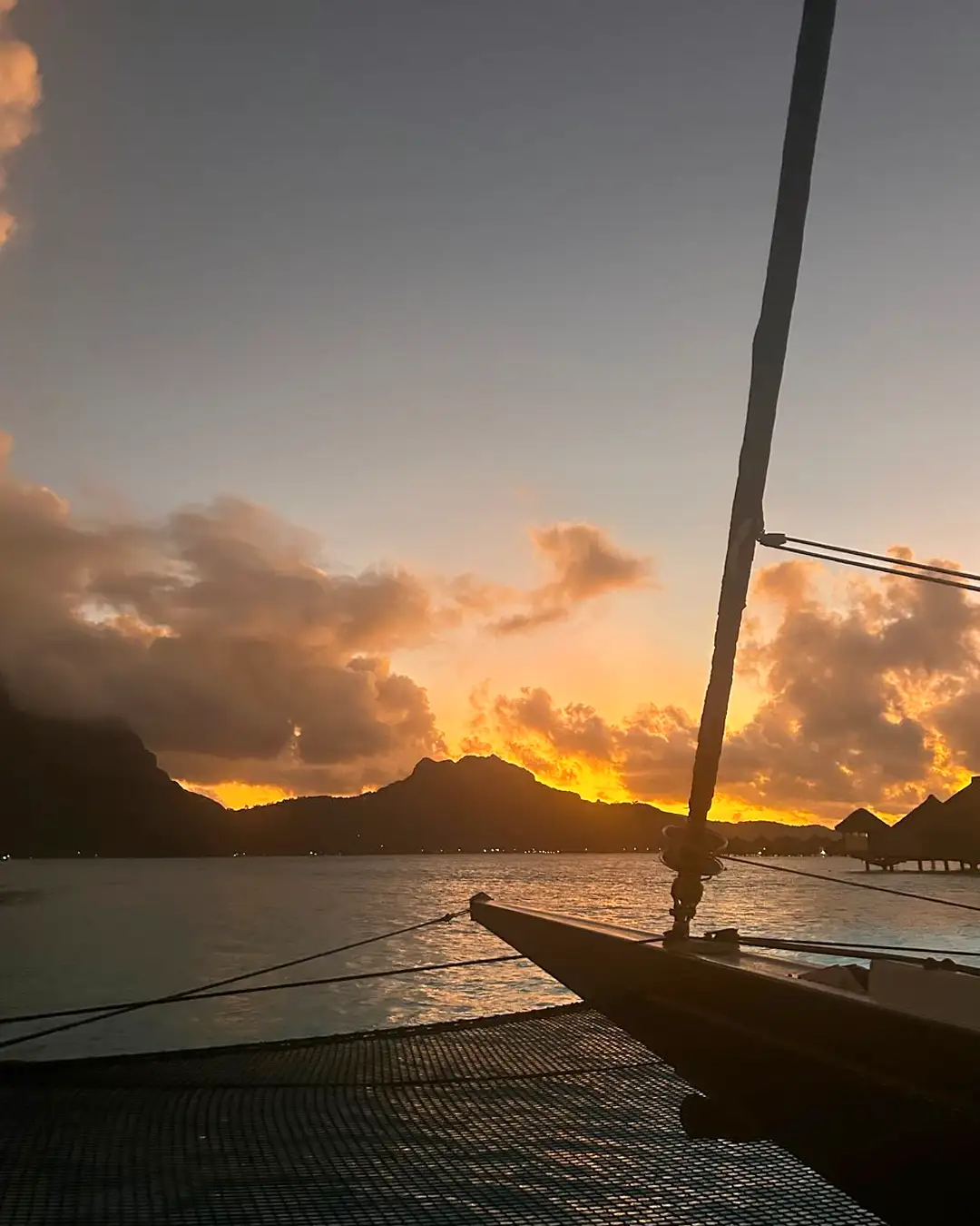 Catamaran sunset tour in Bora Bora