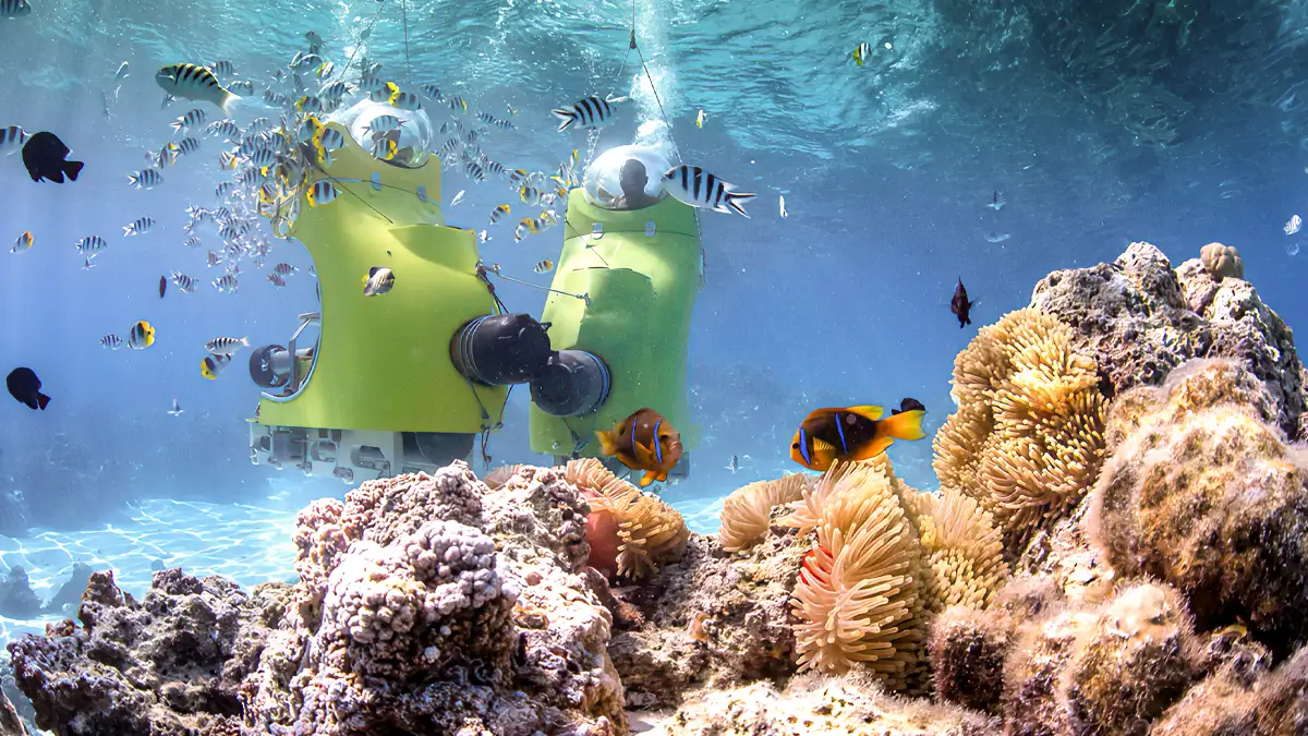Underwater Scooters in Bora Bora lagoon
